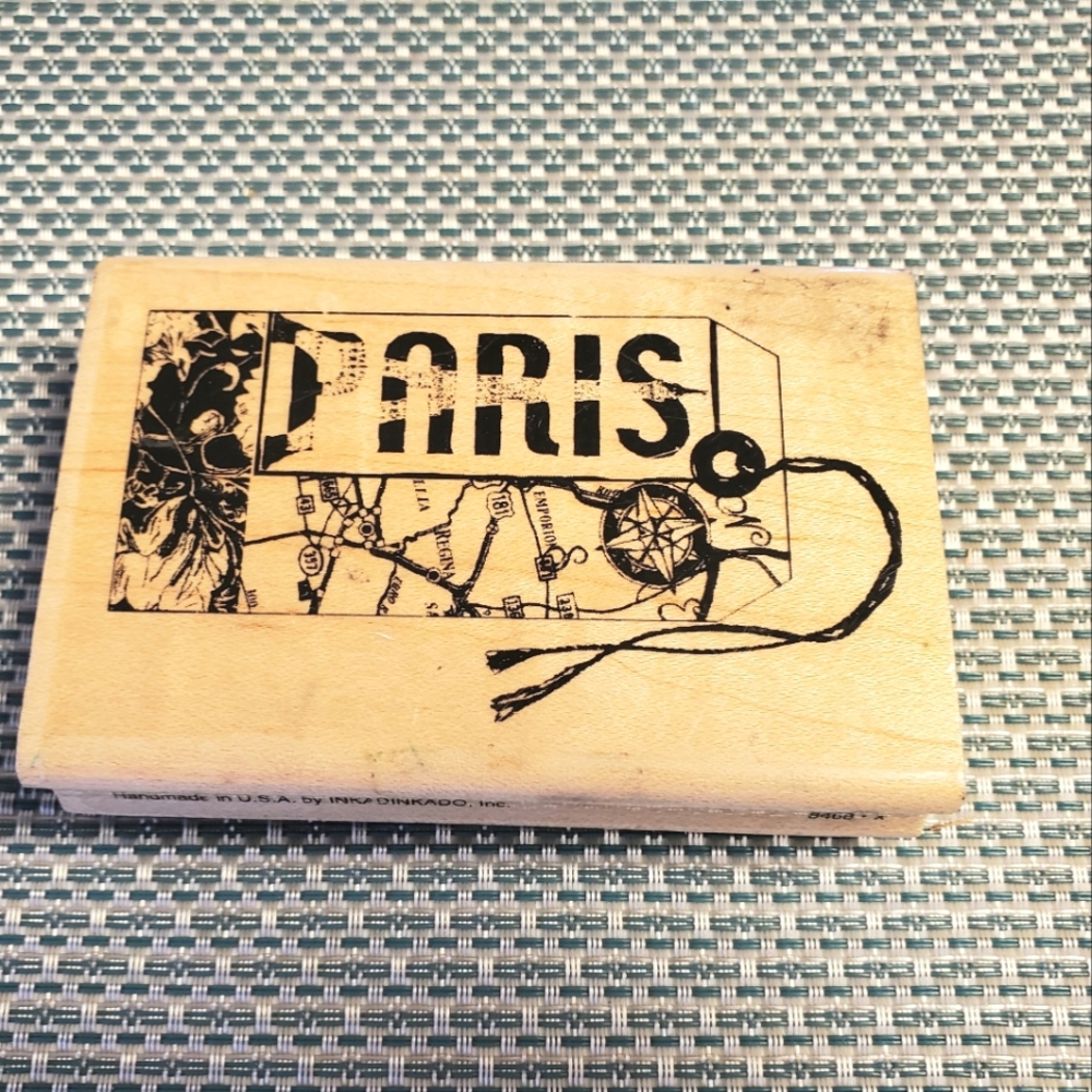 VTG Paris Rubber Stamp Travel